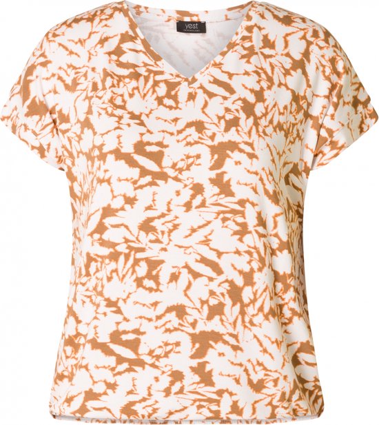 YEST Michelle Essential Tops - Light Brown/Multi Co - maat 42