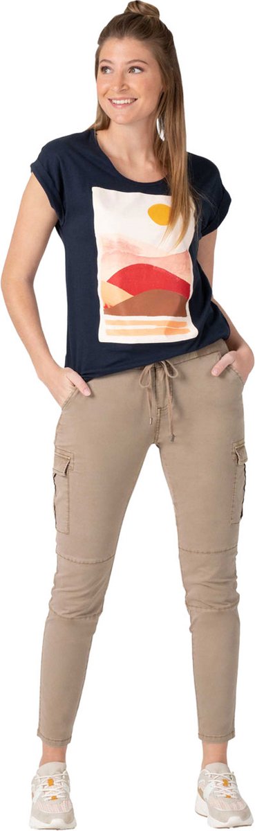 TIMEZONE Dames Cargo Broek Slim MalikaTZ 7/8 slim Beige W 27 Volwassenen