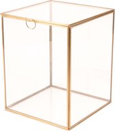 Baroque - Opberger - Display cabinet - 25x20x20 - Brass+glass