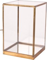 Baroque - Opberger - Display kast koper 40 cm - 40x25x25 - Brass+glass