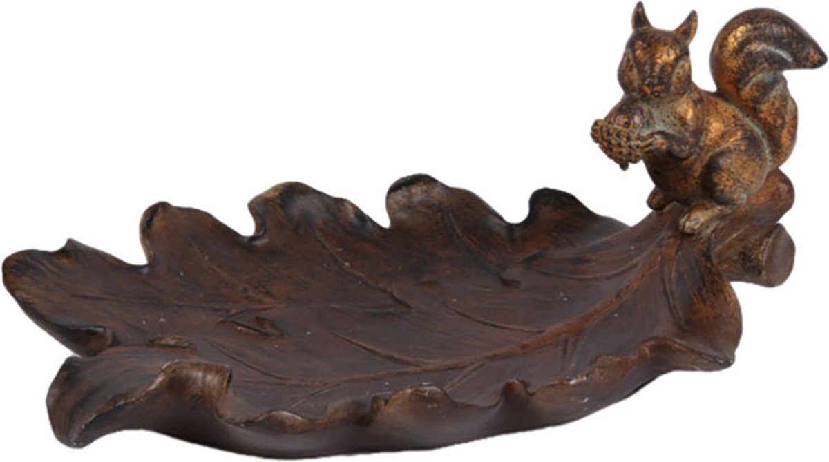 Baroque - Decoratieve schaal - Deco bord eekhoorn 29x18.5 cm - 13x29x18.5 - Polyresin