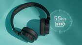 Philips TAH4209BK Lichtgewicht On Ear draadloze Bluetooth Koptelefoon met Passive Noise Isolation, Multipoint connection - 55 uur afspeeltijd, natuurlijk geluid, heldere gesprekken, dynamische bass, 2 uur USB-laden - Zwart