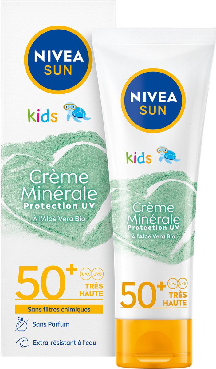 Goedkoopste NIVEA SUN Crème Solaire 50 ML Minérale Enfants Aloe Vera Bio FPS 50