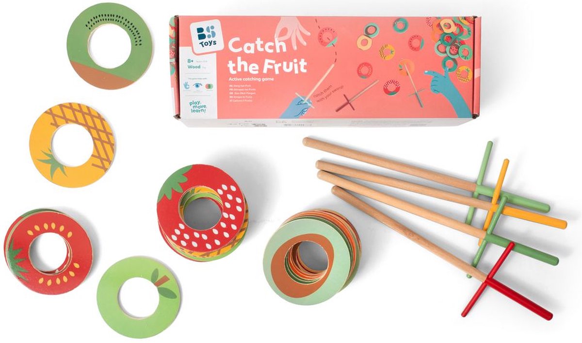 BS Toys Vang het Fruit - Houten speelgoed - Actiespel - Vangspel - Spelletjes voor kinderen - Buiten speelgoed - Buitenspel - Buiten Spellen - Tuin Speelgoed — afbeelding 14