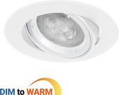 Ledmatters - Inbouwspot Wit - Dimbaar - 4.9 watt - 355 Lumen - 2200-2700 Kelvin - 2200-2700k - IP21 Stofdicht