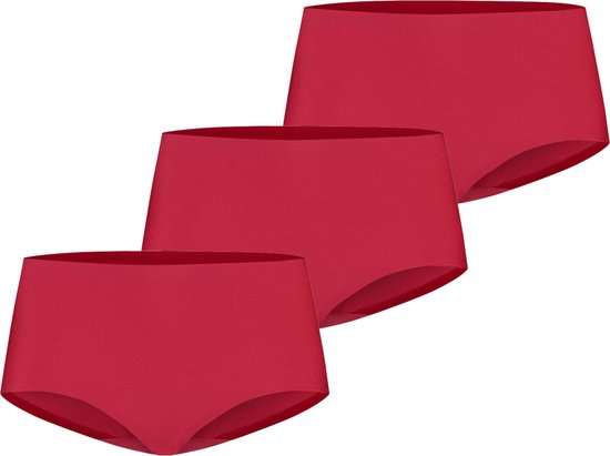 Ten Cate Secrets Midi Slip - 3-pack - Rood - Maat L - Naadloos ondergoed Dames