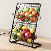 DuoStock™ Keuken Organizer Plank Dubbele Laag - Maximale Opbergruimte voor Kruiden, Groenten, Fruit en Meer!