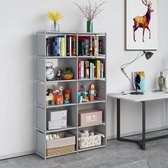 boekenplank, kunstzinnige moderne boekenkast, boekenrek, opbergrek planken boekenhouder organizer voor boeken ,‎79.98 x 30.99 x 156 cm