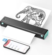 Favomusthaves Draadloze printer - Printer - Tattoo stencil printer - Foto printer - Mini printer - Bluetooth - Thermische printer - Mobiele printer - Incl. transfer papier