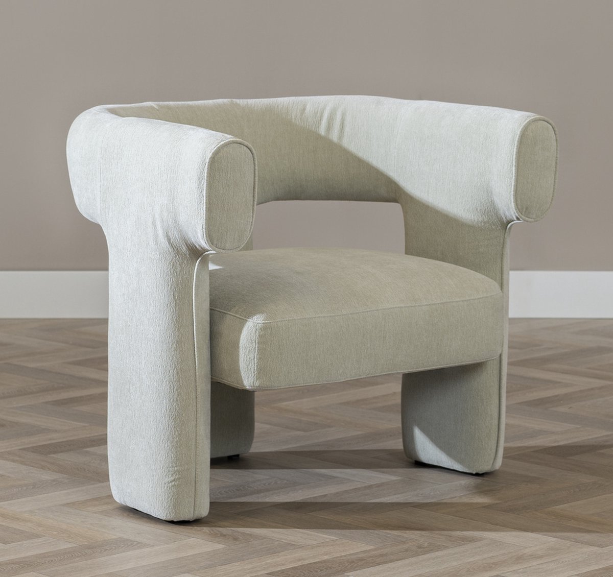 Bronx71 Scandinavische fauteuil Bibi chenille mintgroen Olive / groen