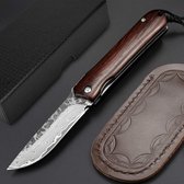 Zakmes - Damascus zakmes - 67 laags damaststaal - klapmes - Vouwmes -camping mes - 7CM - hunting knife - Cadeau tip