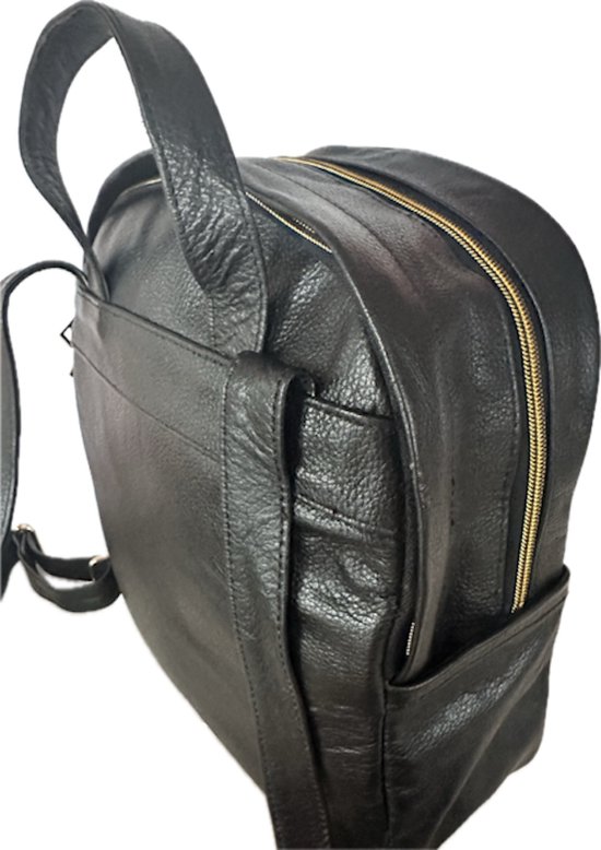 Antidiefstal | Rugtas | Leer | Vrouwen | Zwart | 33x27x11cm | Leder | tas | Anti-diefstal | Dames | Tas | Duurzaam | Anti-theft | Backpack | Rugzak - Novalino