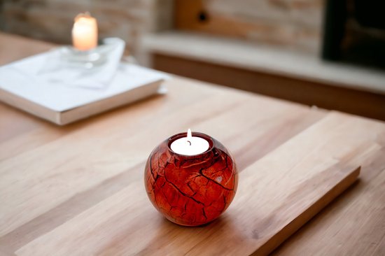Mini Urn Waxinelichthouder Red Marble - Mini urnen voor mensen - Mini urn waxinelichthouder - Mini urne