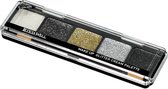 Leticia Well - Glitter Cream Make-up Palette Ogen en Lippen - 5 tinten wit/zwart/goud/zilver - nummer 01