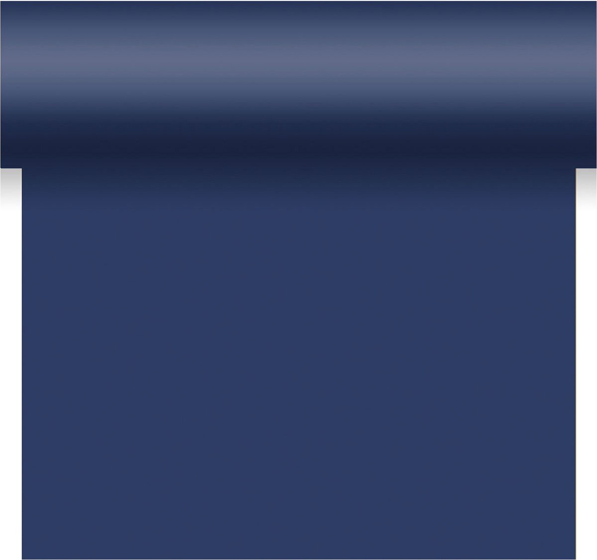 Duni tafelloper - 2x - papier - donkerblauw - 480 x 40 cm - Tafellopers