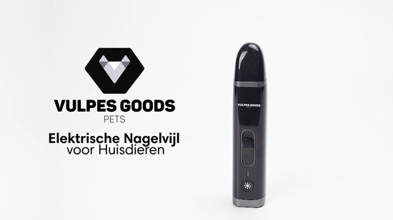 Vulpes Goods® Pets - Elektrische Nagel Vijl voor Huisdieren - Knipper - Schaar - Trimmer - Oplaadbaar - Draadloos - Diamant Vijlkop - voor Honden, Katten en Dieren - PRO - Zwart