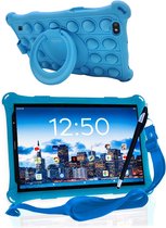 AngelTech Kindertablet PRO MAX - 4GB RAM + 3GB Virtual RAM - 64 + 64 GB Opslag - Snelle 8 Inch Kindertablet - Vanaf 3 Jaar - Perfect Voor School - Ouderlijk Toezicht - Ook Voor Volwassenen - 360° Fidgy Beschermhoes - Blauw of Roze