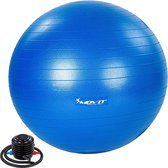 MOVIT® Fitness bal Blauw Ø 85 cm - Inclusief Pomp - Gym Bal - Pilates Bal - Yoga Bal