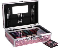foto van Casuelle Make Up Koffer Roze Holografisch