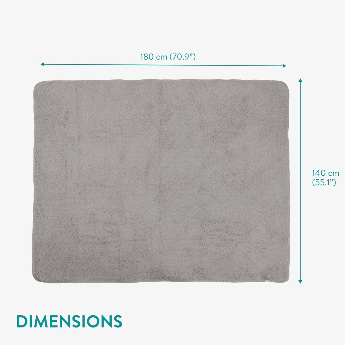 Couverture polaire Sherpa 100 x 150 cm - Douce, confortable, épaisse et