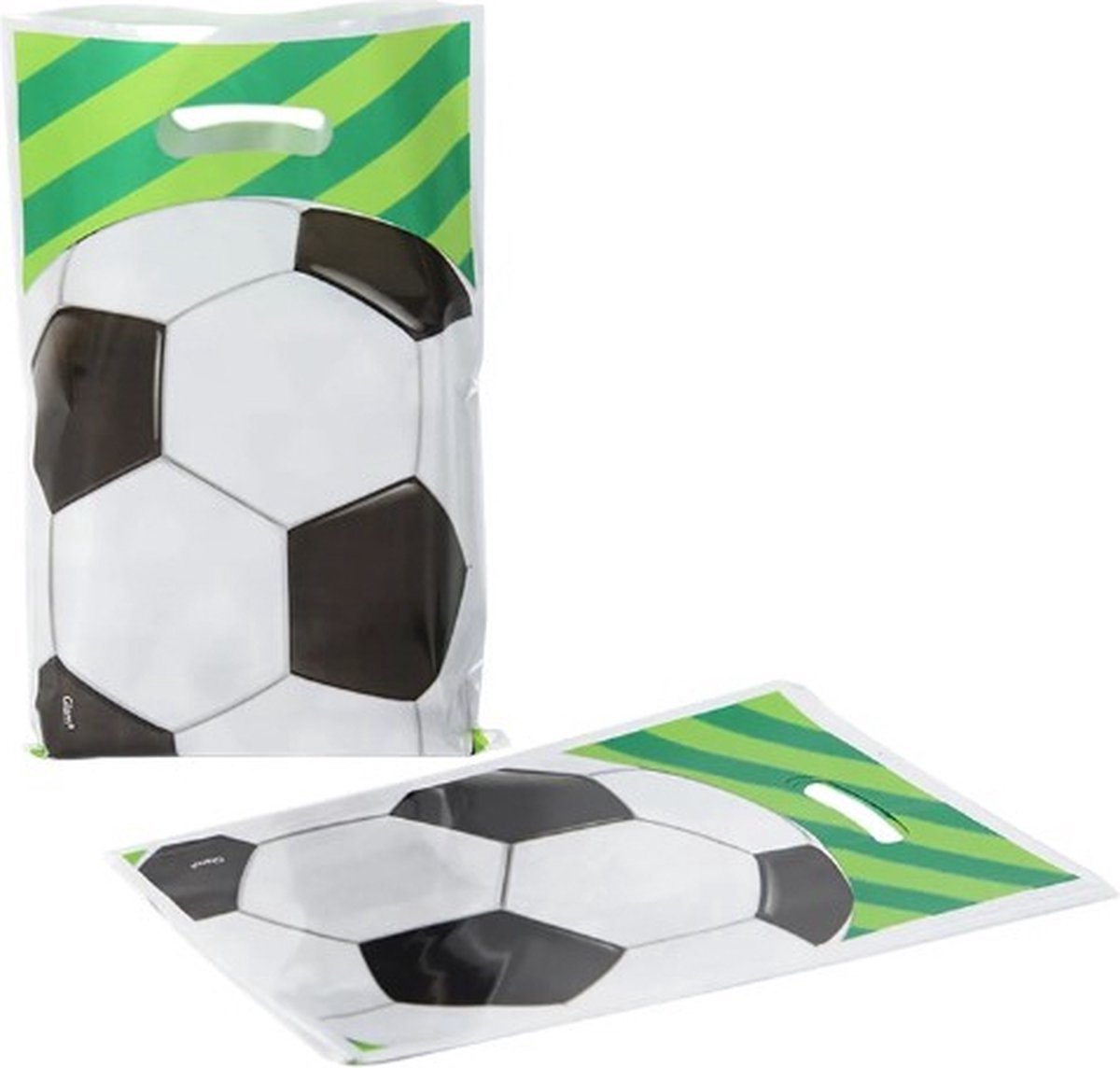 Finnacle - 10 Voetbal-Uitdeelzakjes voor Traktatie-Cadeautjes - Perfect voor Kinderfeestjes-Snoepzakjes