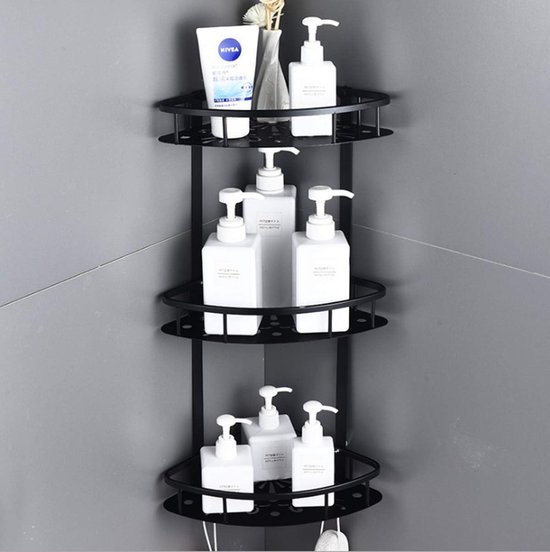 Doucherek - Badkamerrek - Badkamer Accessoires - Zwart - 3