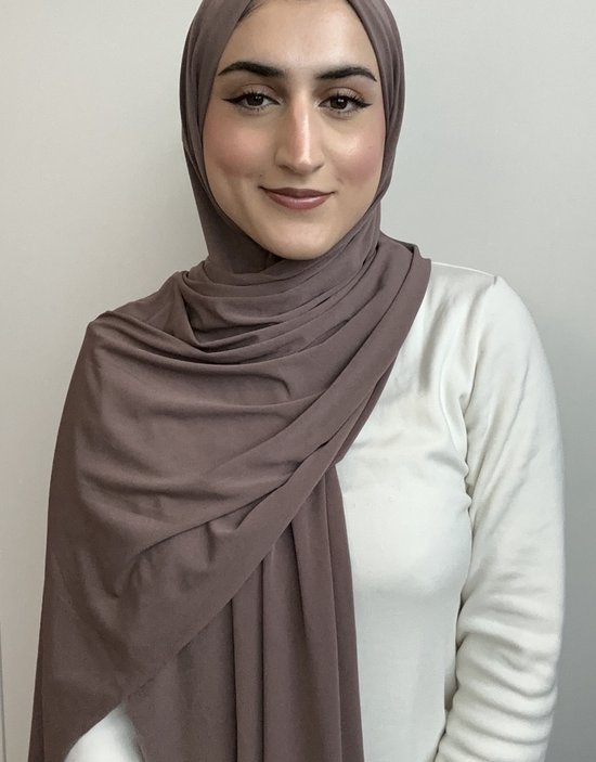 Hijab Premium Jersey Latte - Sjaal - Hoofddoek - Turban - Jersey Scarf - Sjawl - Dames hoofddoek - Islam