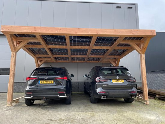 Houten Solar Carport Dubbel