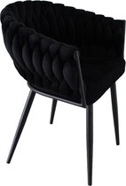 A&B DESIGN Wave chair set2 eetkamerstoel Black set van 2 stuks