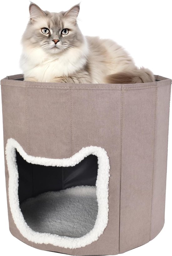 yqdnboi Warme kattenmand, zacht kattenbed, kattenslaapplaats