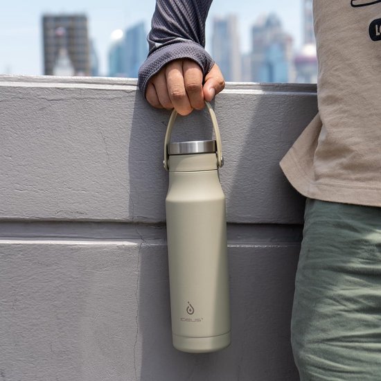 2 Liter & 750 ml Waterfles Slimtron® - Motiverende drinkbeker 2 Liter - Stay Hydrated - BPA vrij - Zwart