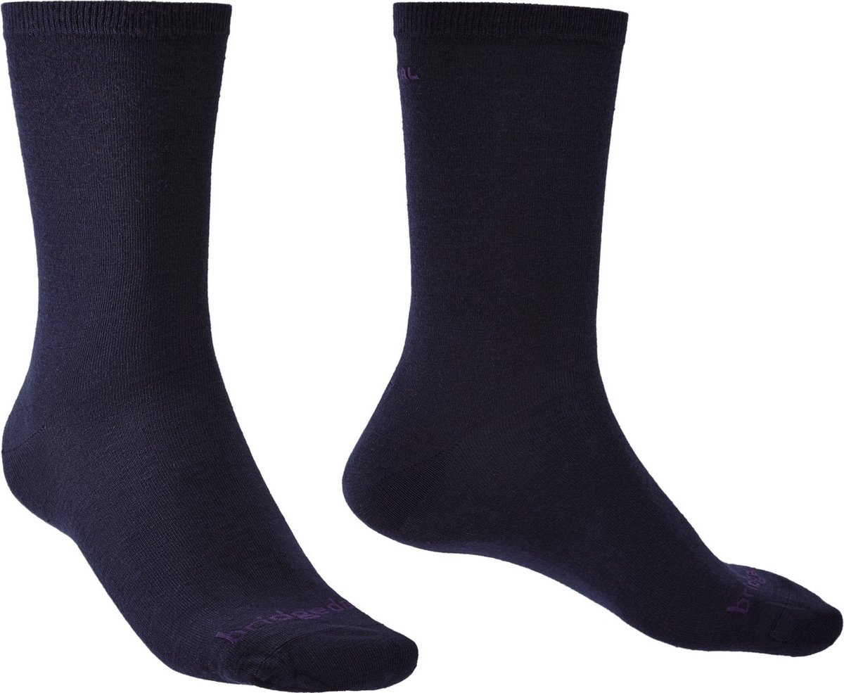 Bridgedale Unisex Wandelsokken Liner 2-pack Navy 40-43