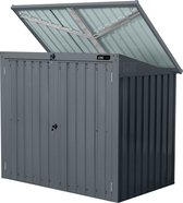 AXI Oscar metalen Containerombouw Tuinkast Antraciet - Kliko ombouw met slot voor 2 afvalcontainers – Max. 240L – Goede ventilatie