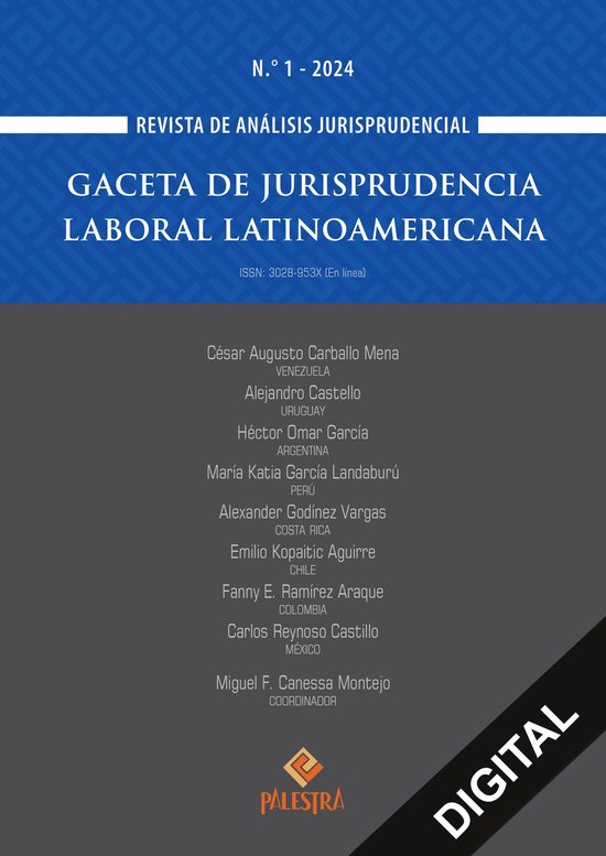 Gaceta de jurisprudencia laboral latinoamericana Nro. 1 - cover