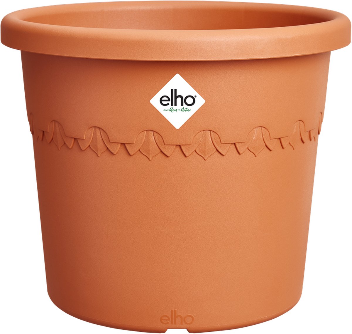 Elho Algarve Cilindro 58 Bloempot voor Buiten 100% Gerecycled Plastic Ø 58 x H 29 cm Terra