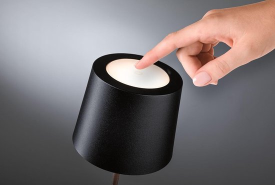 Lampe de table Paulmann Gilo - Dimmable - pour intérieur et extérieur - noir