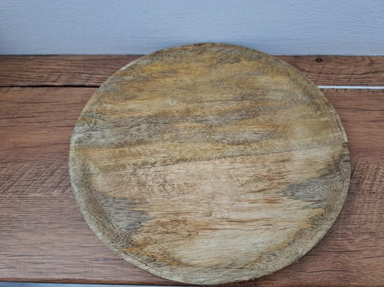 Decoratieve schaal in mangohout 32 cm - Tafeldecoratie