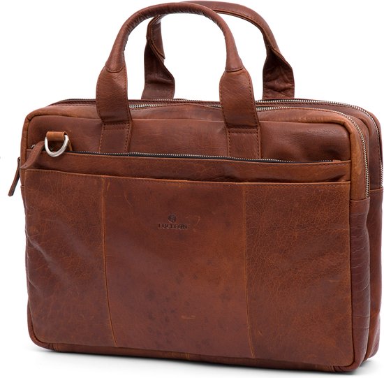 Sac pour ordinateur portable Montréal en cuir marron