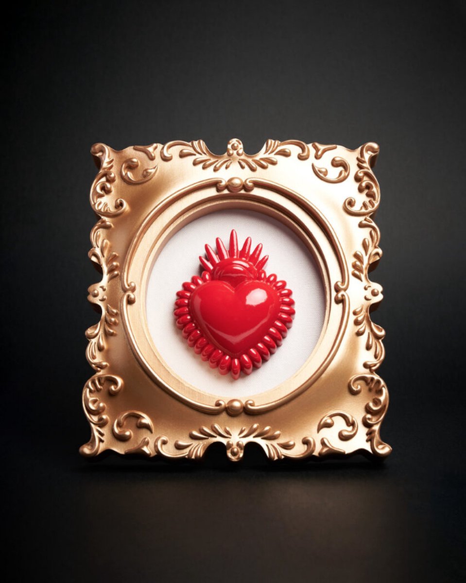 BLOGO Design Frame Collection “HEART RED” Polyresin Decoratie 17 x 22 cm