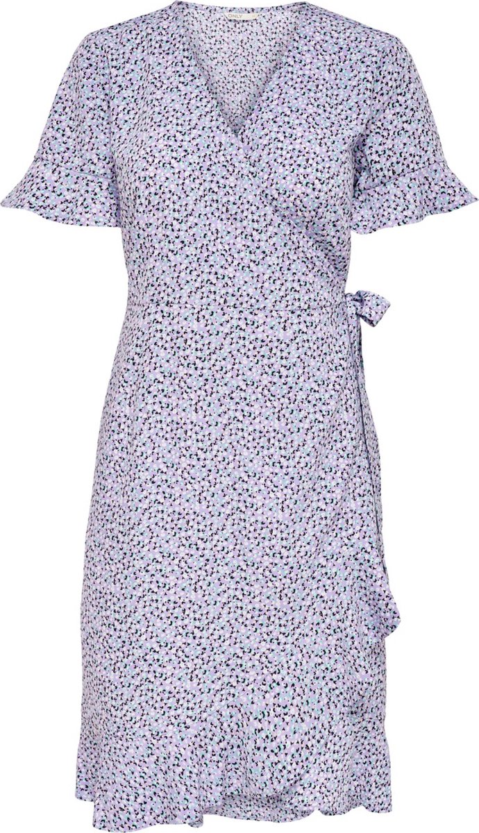 ONLY ONLOLIVIA S/S WRAP DRESS WVN NOOS Dames Jurk - Maat 36
