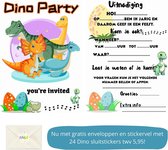 Invitation fête d'enfants - fête d'enfants - invitations - anniversaire - fête - party - cartes d'invitation - eigen design et impression - carte de vœux - Dino - 20 pièces - A6
