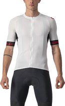 Castelli Maillot Cyclisme Manches Courtes Homme Wit Zwart - ENTRATA VI JERSEY IVORY LIGHT BLACK RED-XL