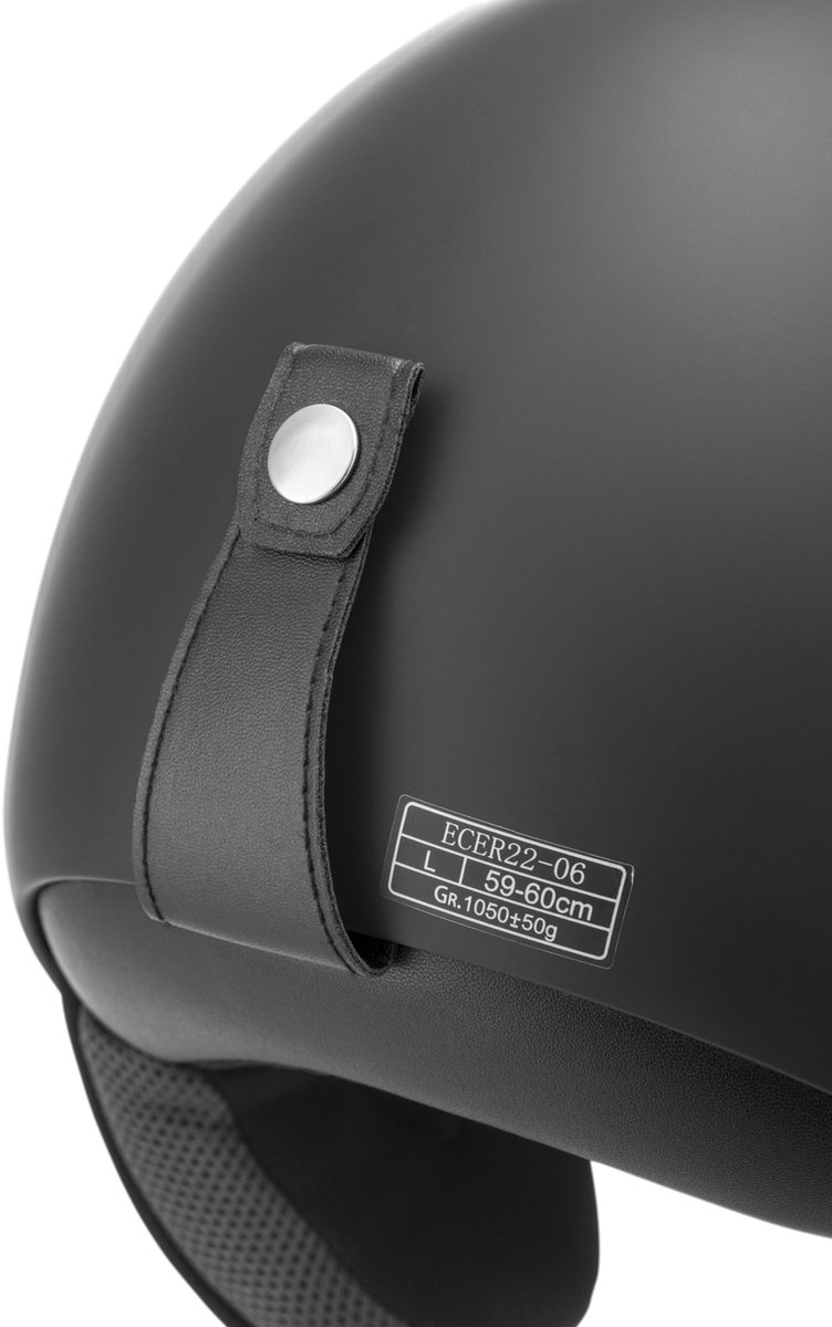SQIWI Touring Helm - M - Scooterhelm - Motorhelm - Pothelm - Geschikt voor Vespa, Scooter, Brommer, Motor en Snorfiets - Mat Zwart – foto 8