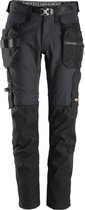 Snickers 6972 FlexiWork, Pantalon de travail avec poches holster amovibles - Grijs acier / Zwart - 200