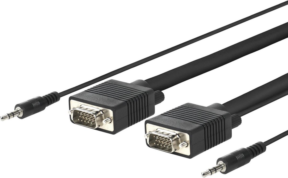 VivoLink 30m VGA + 3.5mm m/m VGA kabel VGA (D-Sub) Zwart