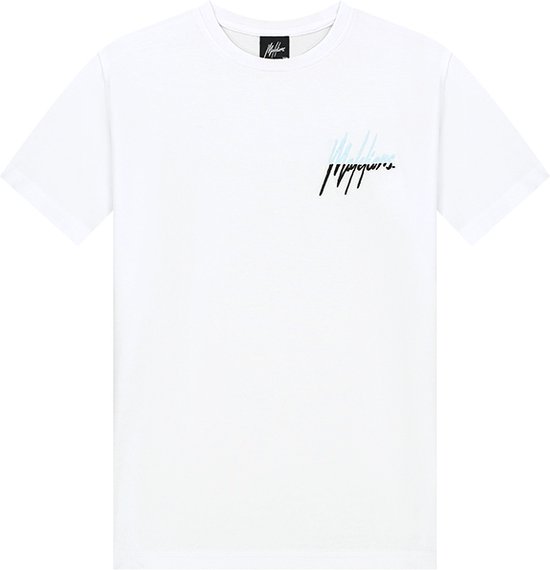 Malelions - T-shirt - White/Light Blue - Maat 176