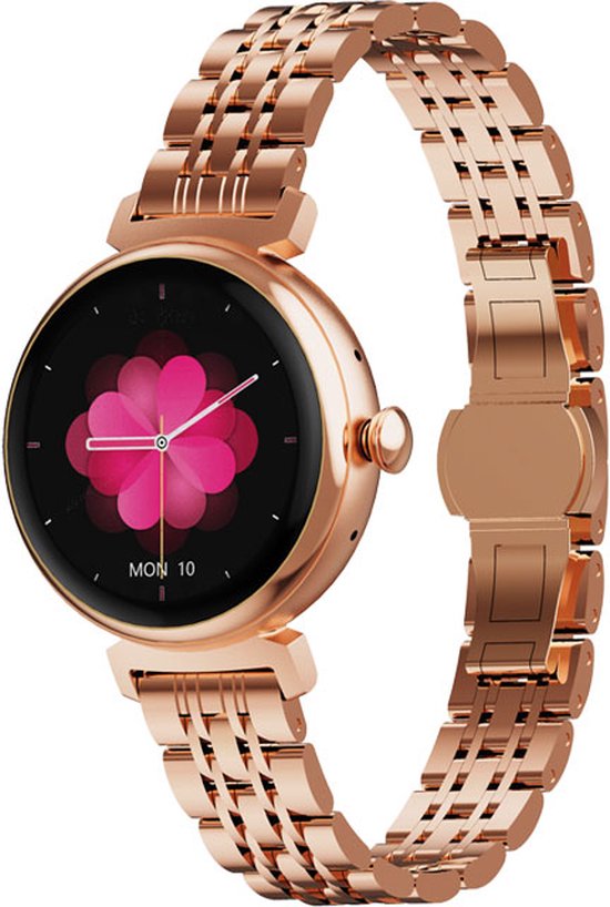 Kiraal Glimmer - Stijlvolle Smartwatch - Dames Smartwatch - Full-touch Scherm- Android & iOS