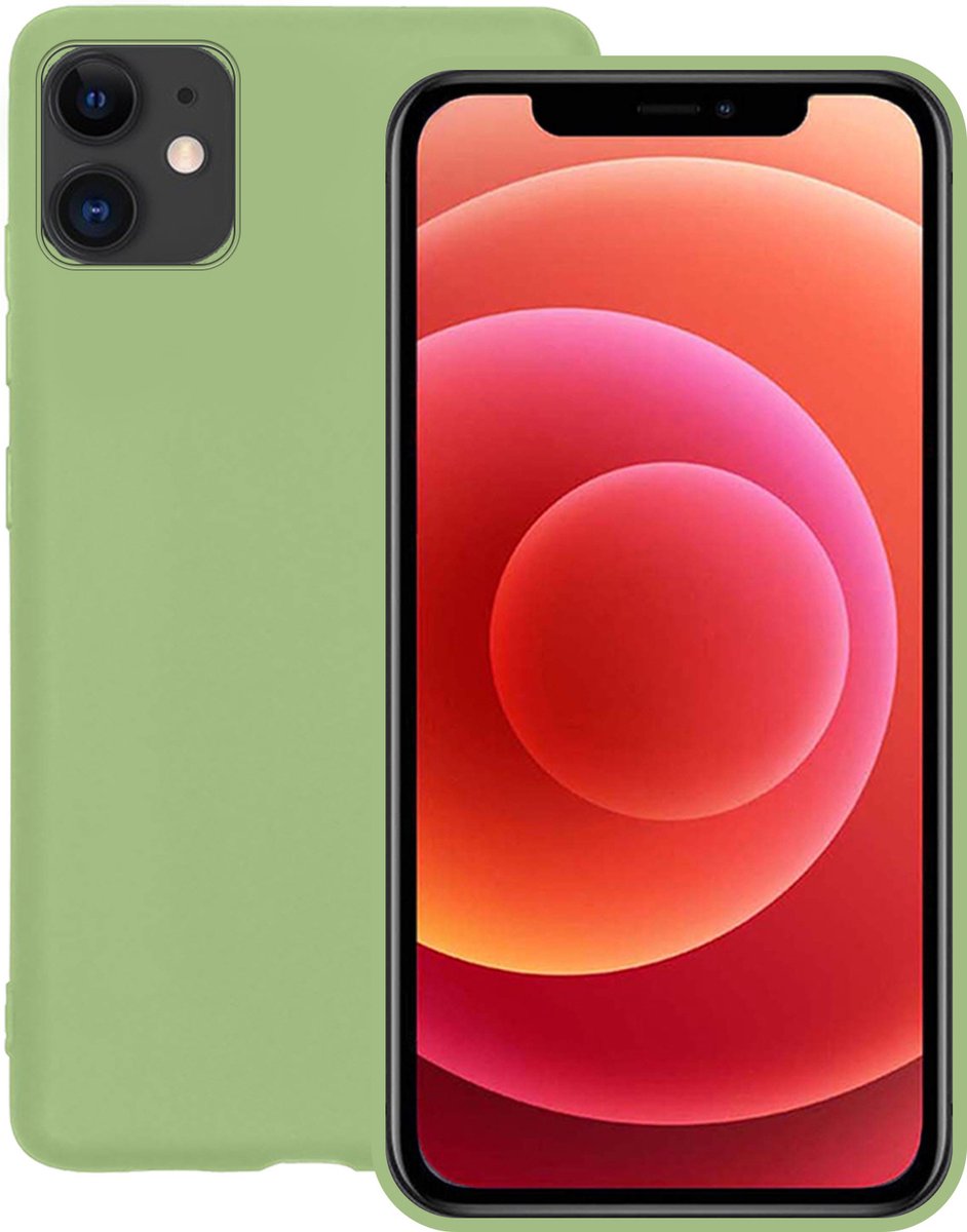 Hoesje Geschikt voor Apple iPhone 12 - Sterk & Shockproof - Hoes Cover - Siliconen Case - Groen