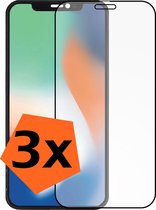 Screenprotector Geschikt voor iPhone X Screenprotector Bescherm Glas - Screenprotector Geschikt voor iPhone X Screen Protector Tempered Glass Full Screen Full Cover - 3 PACK