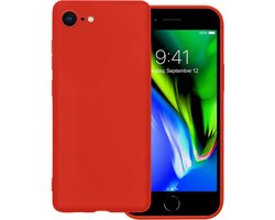 Hoesje - Geschikt voor Apple iPhone SE (2020) - Sterk & Shockproof - Hoes Cover - Siliconen Case - Rood